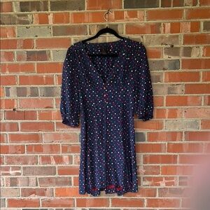 Marc By Marc Jacobs Navy and Red Polka Dot Mini Dress